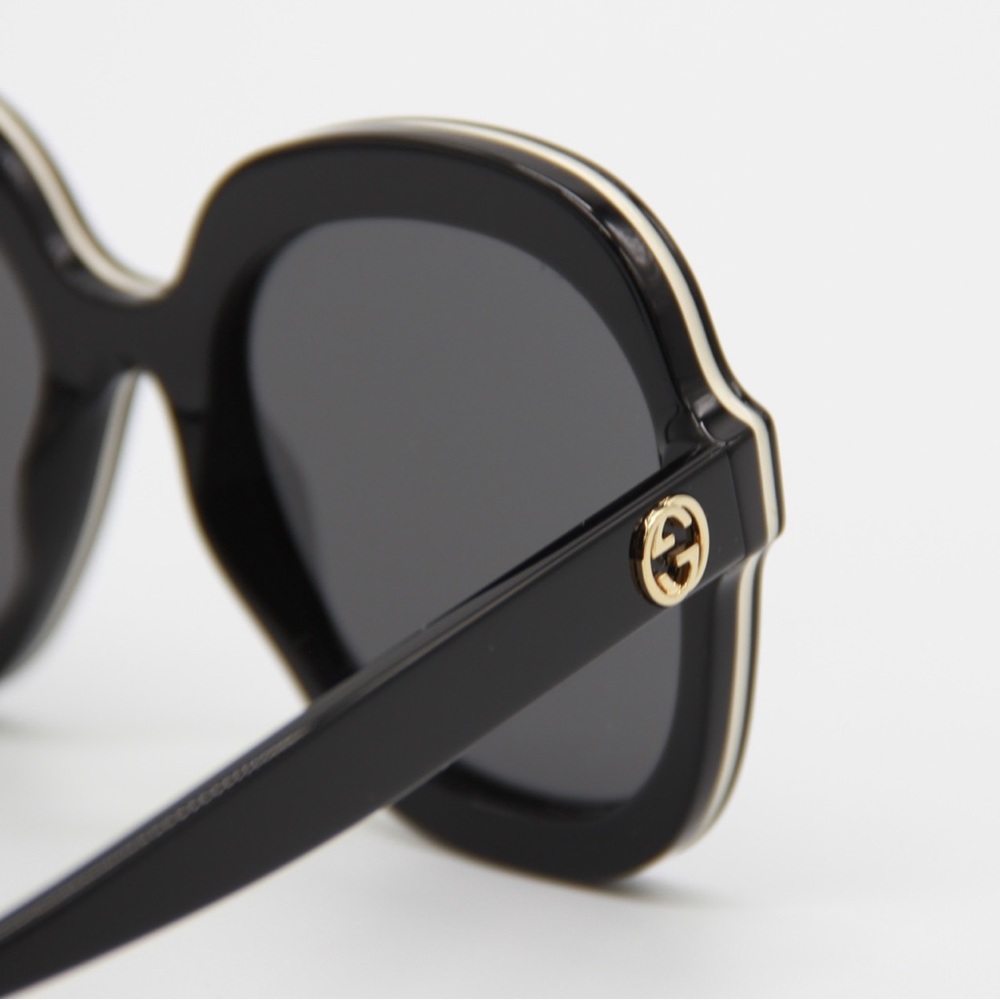 NEW GUCCI GG1240S 001 BLACK WOMEN OVERSIZED SUNGLASSES GUCCI - Picture 14 of 15